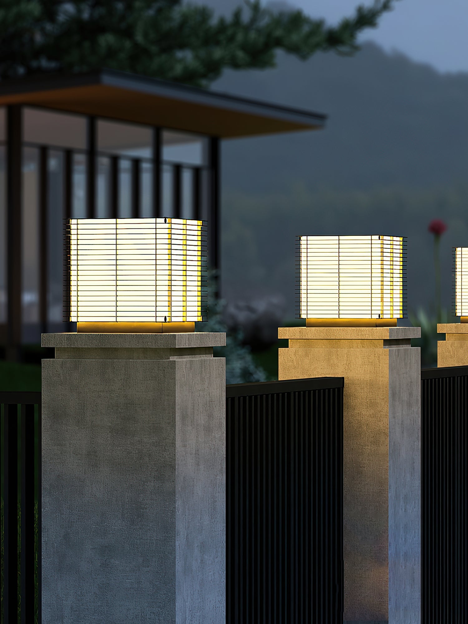 Grid Post Outdoor Light