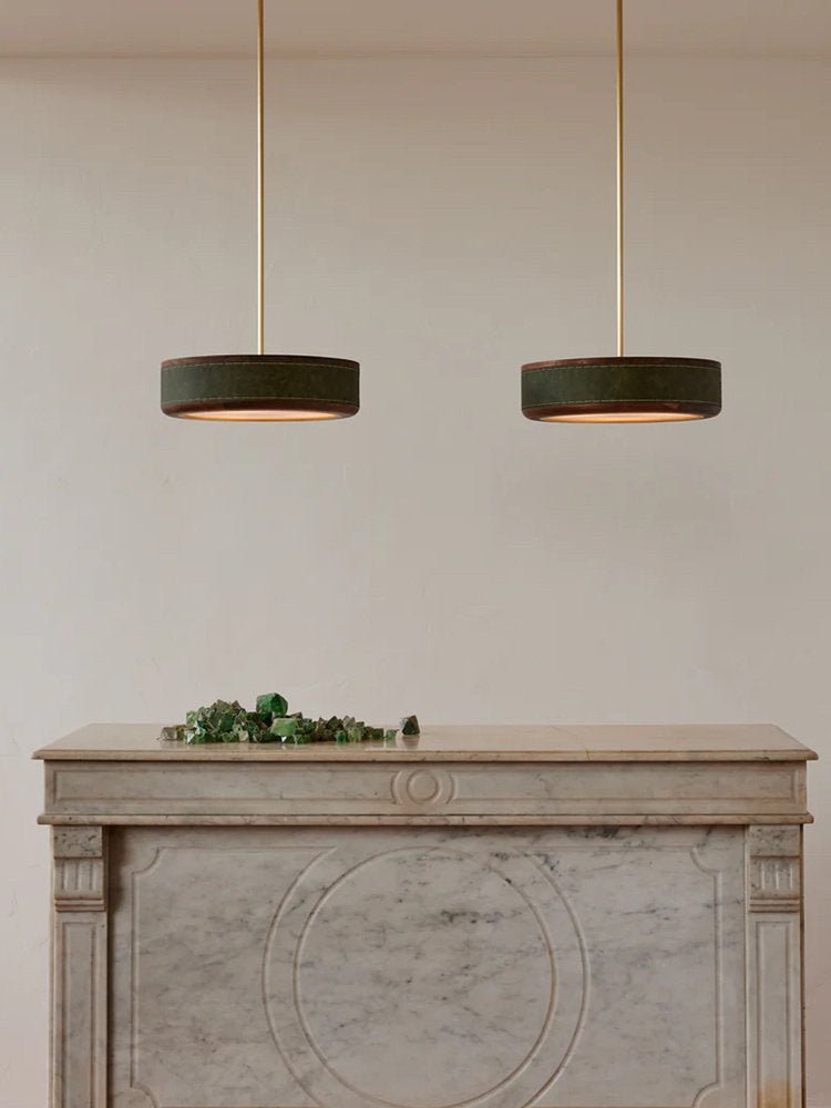 Crafted Leather Ceiling Light