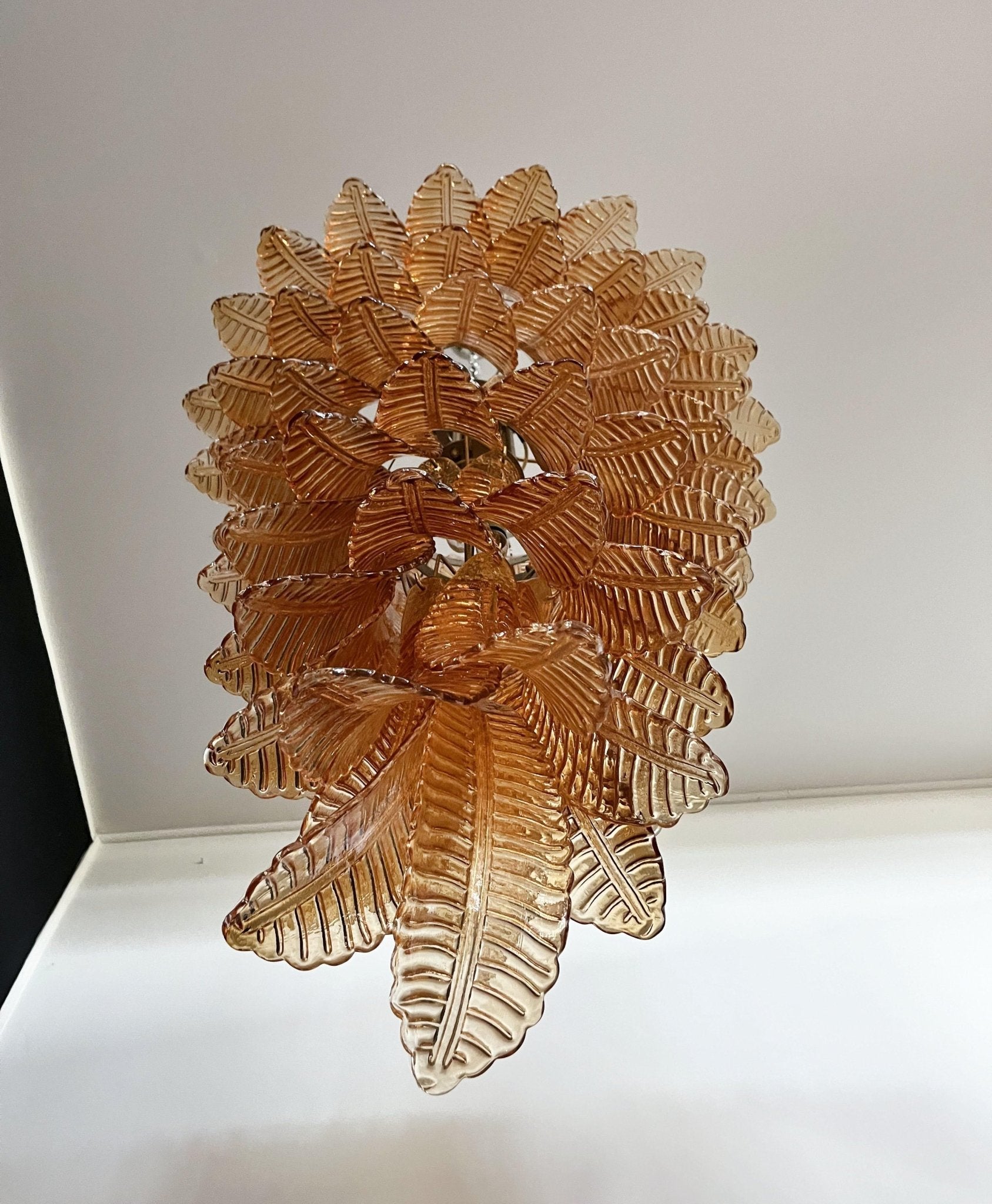 Rosalind Glass Amber Chandelier