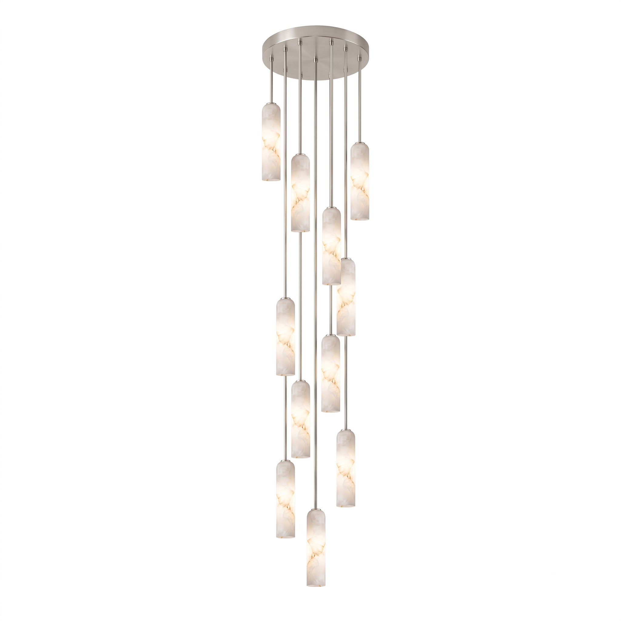Alabaster Cylinder Pendant Light