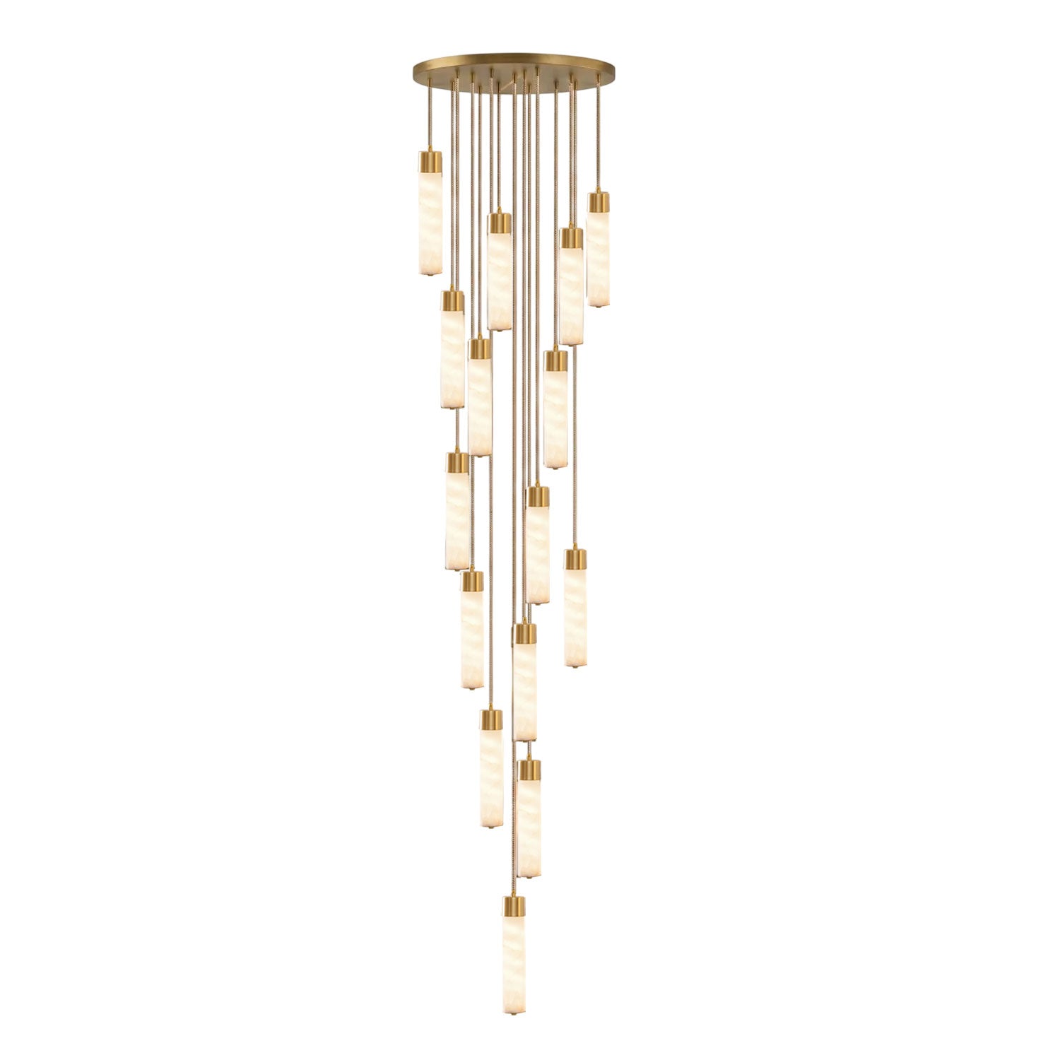 Alabaster Tala Brass Pendant Lamp