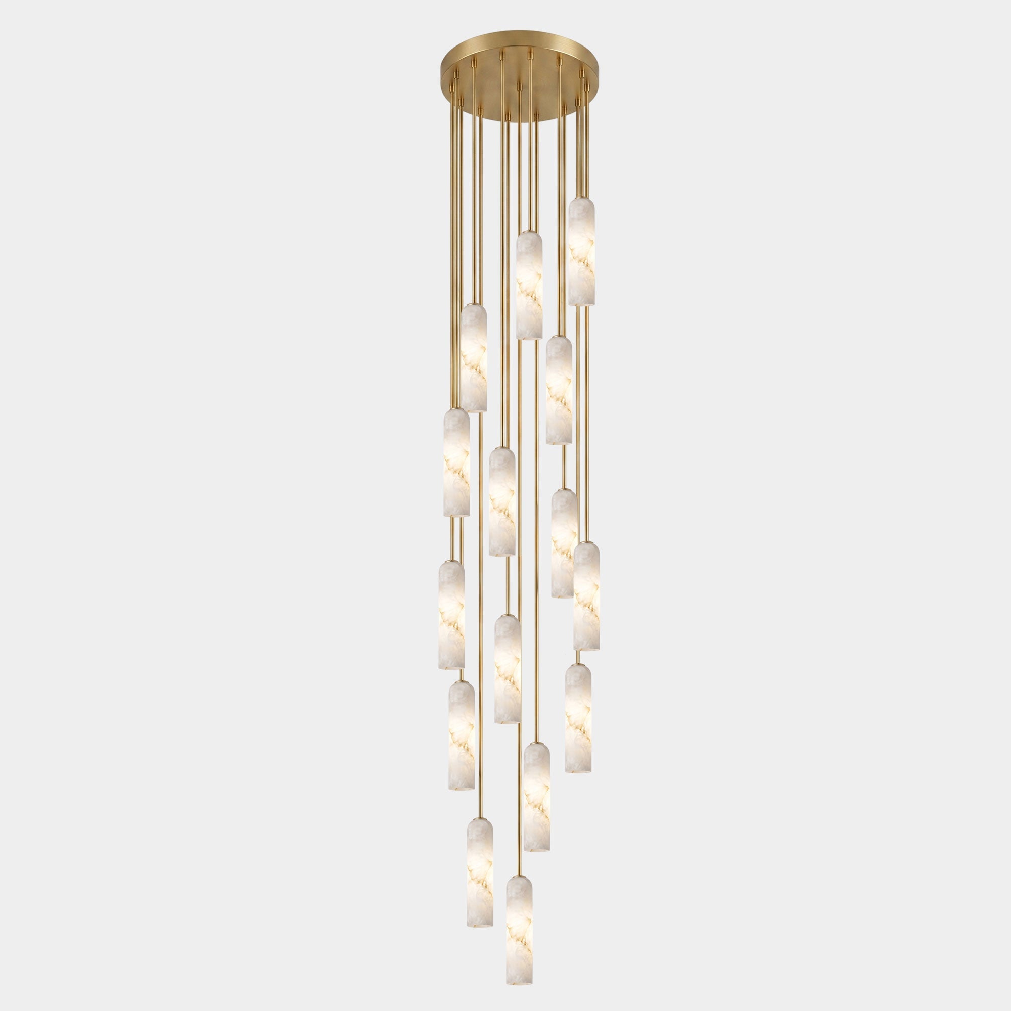 Alabaster Cylinder Pendant Light