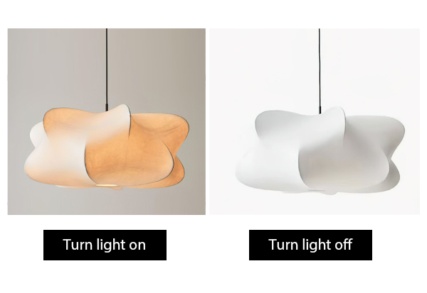 Elysia Pendant Light — silk strand detail and cocoon form