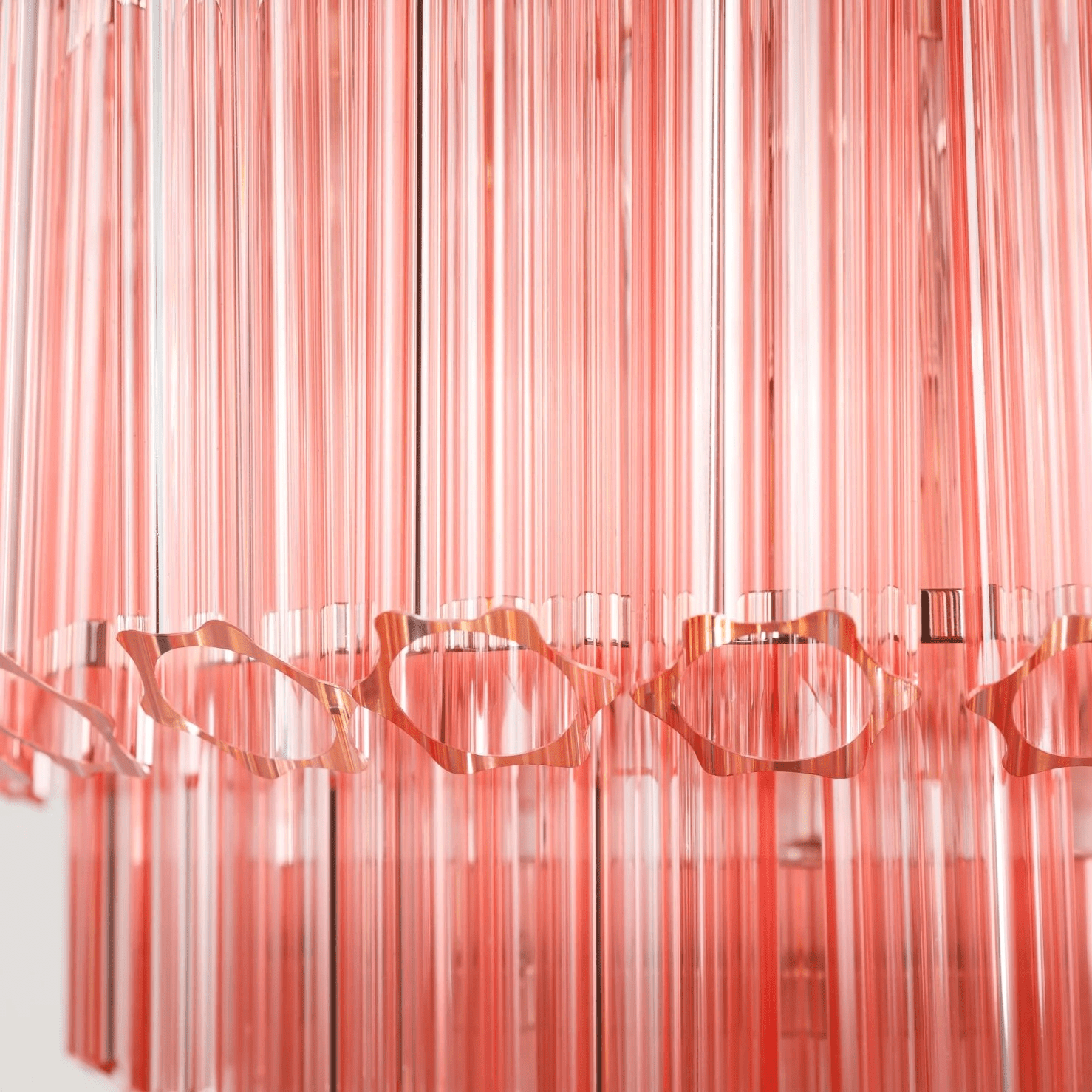 Pink Palermo Glass Chandelier