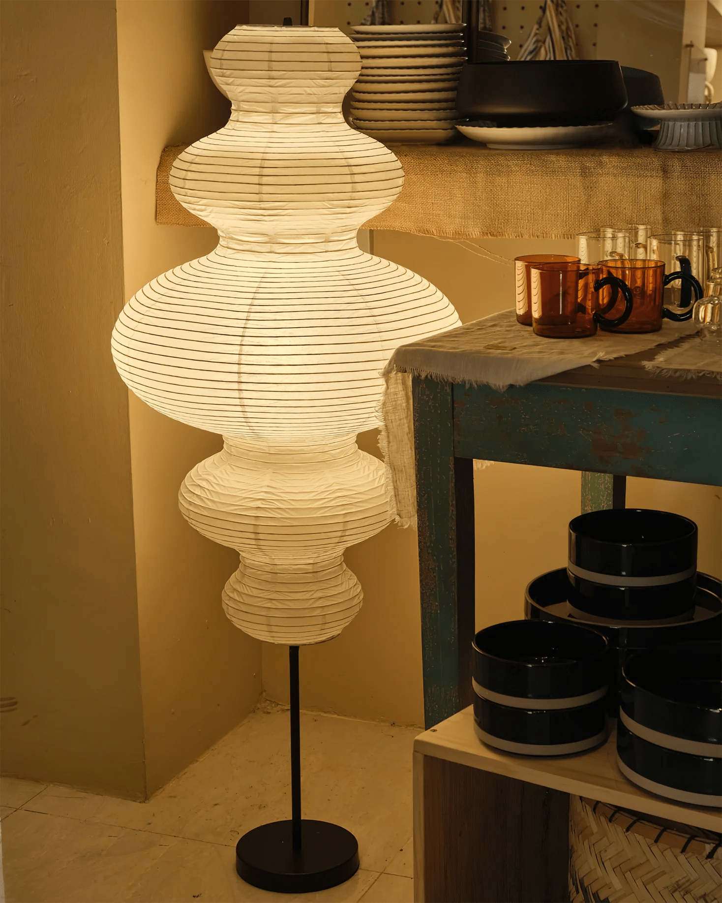Chigiri Paper Tower Floor Lamp