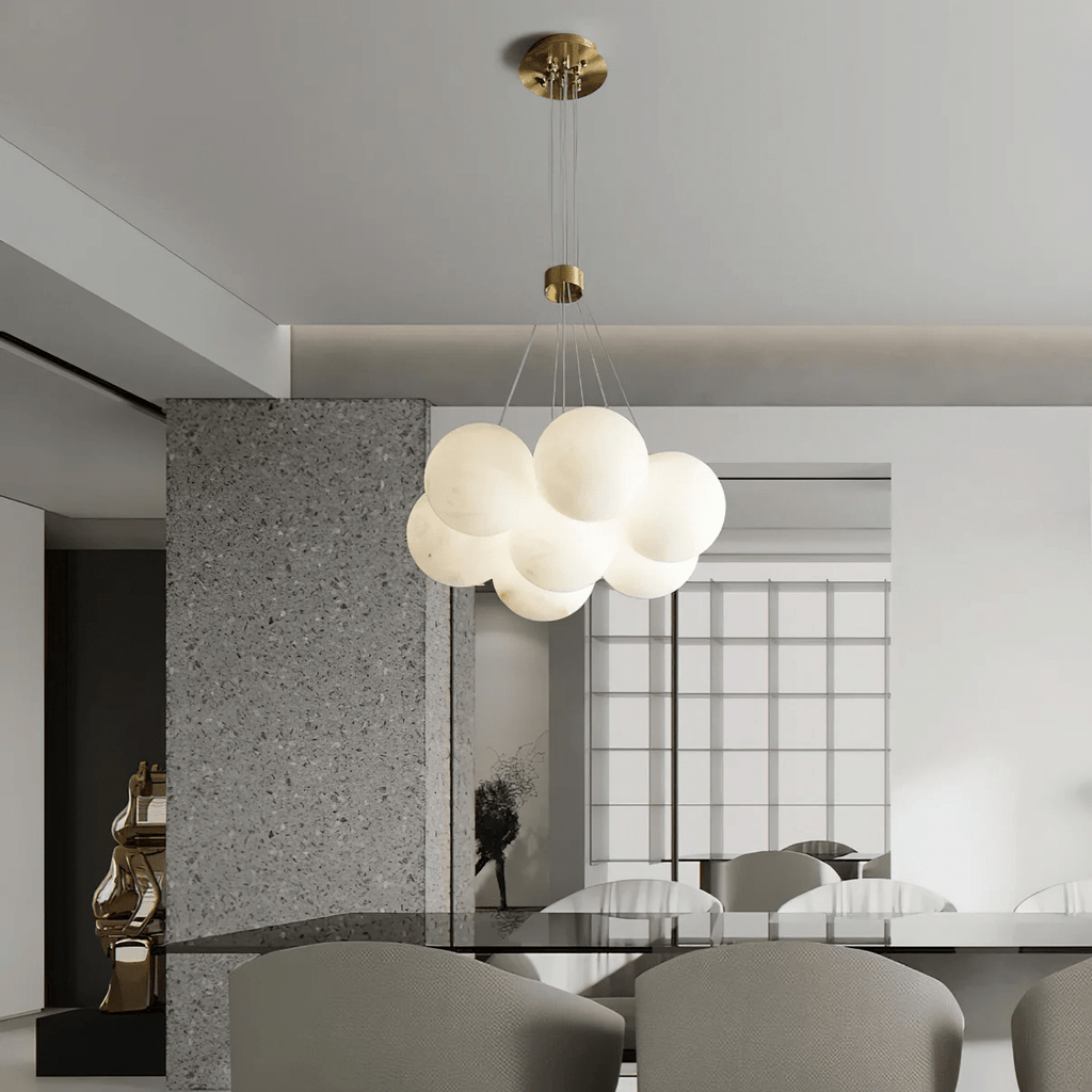 Alabaster Balls Chandelier