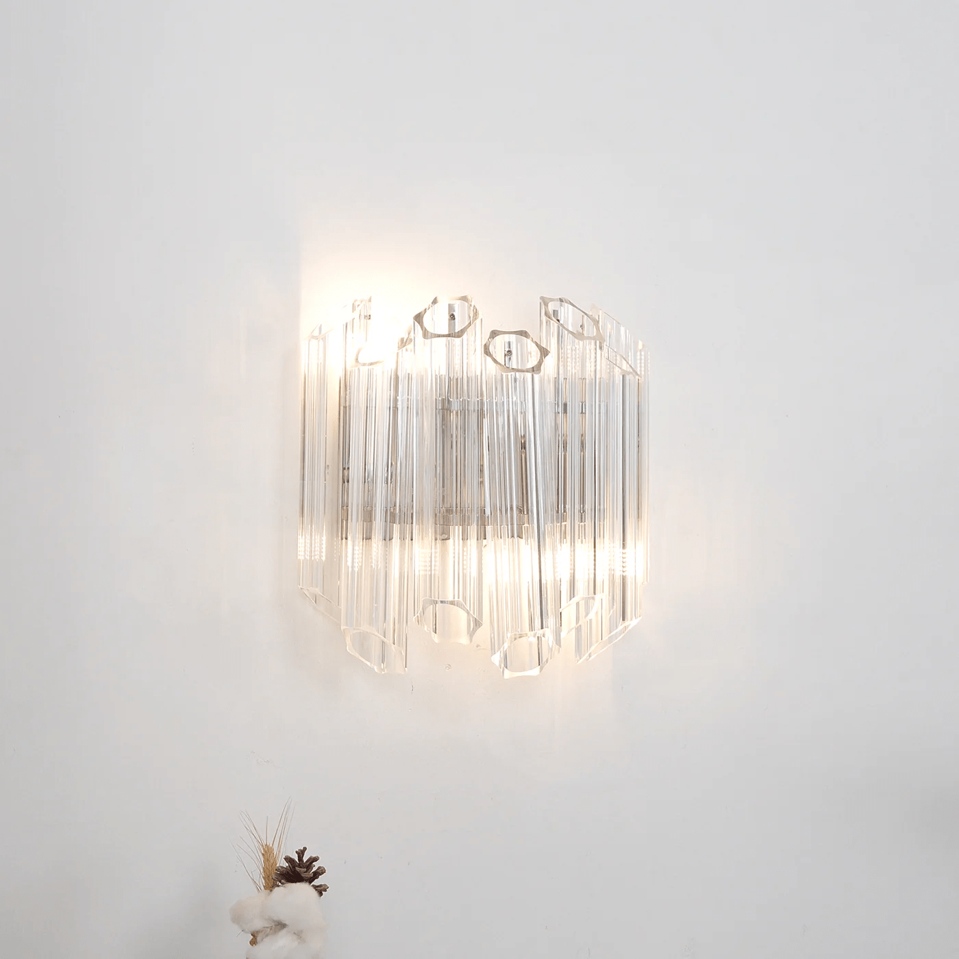 Clear Palermo Glass Wall Lamp