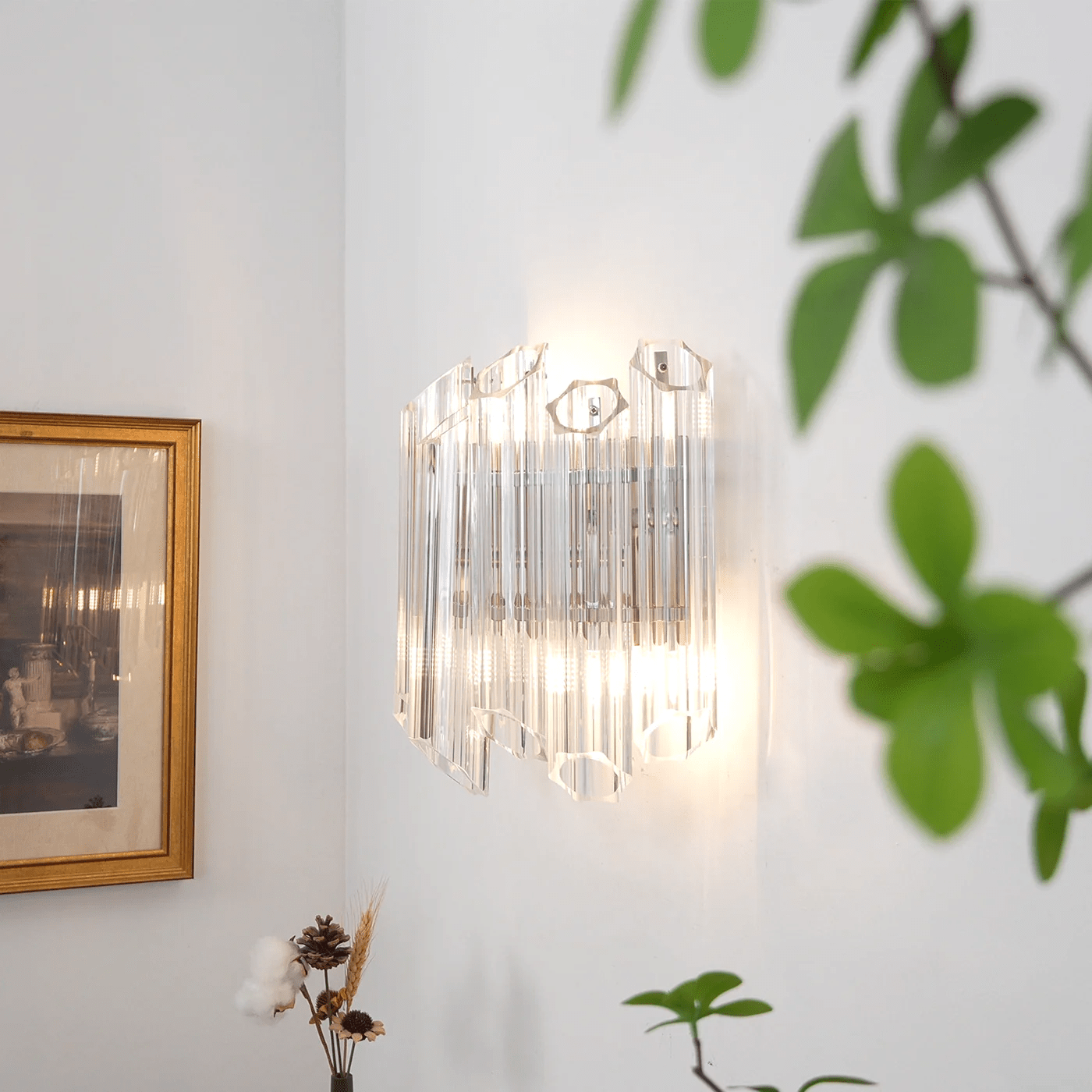 Clear Palermo Glass Wall Lamp