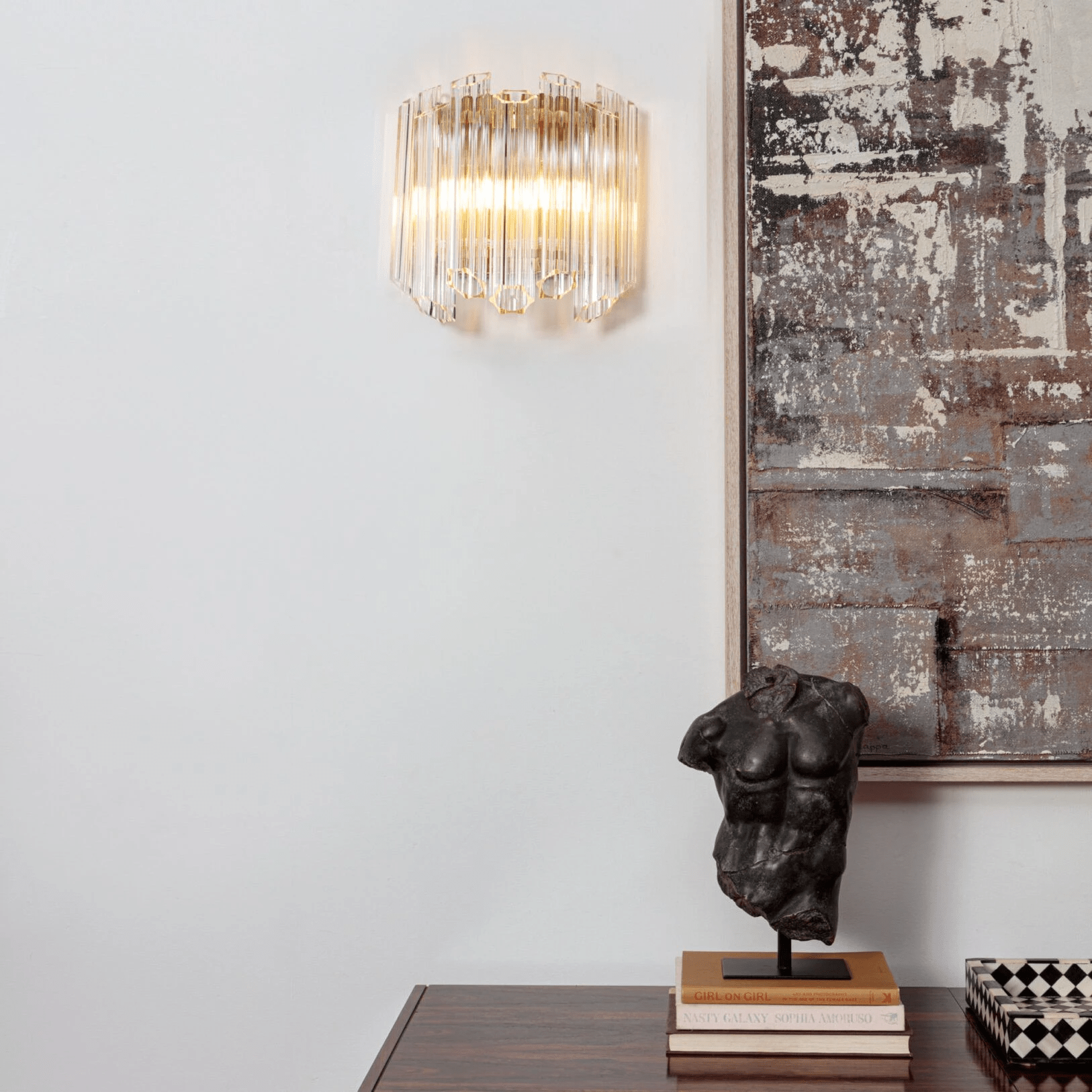 Clear Palermo Glass Wall Lamp