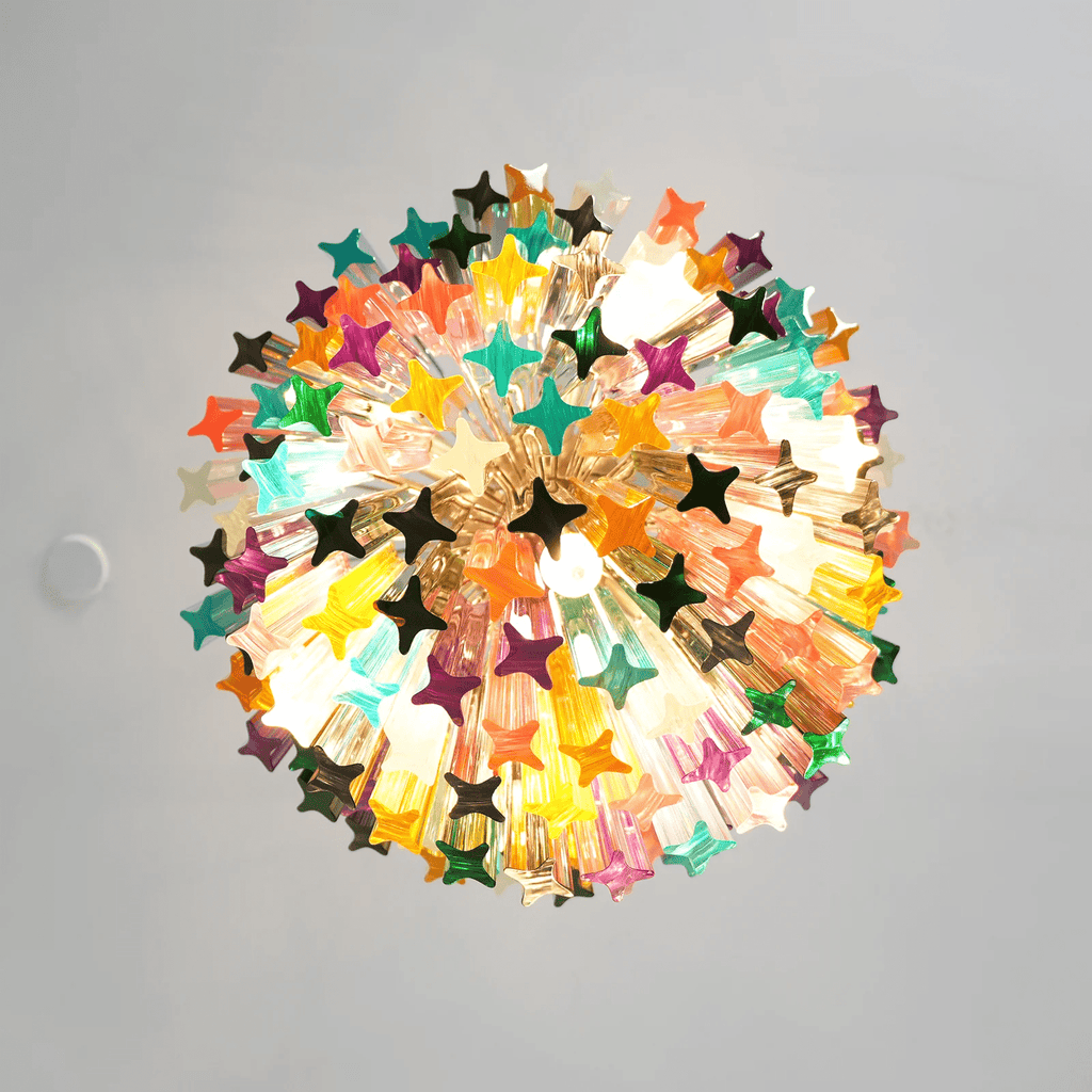 Prismatic Glass Colorful Chandelier
