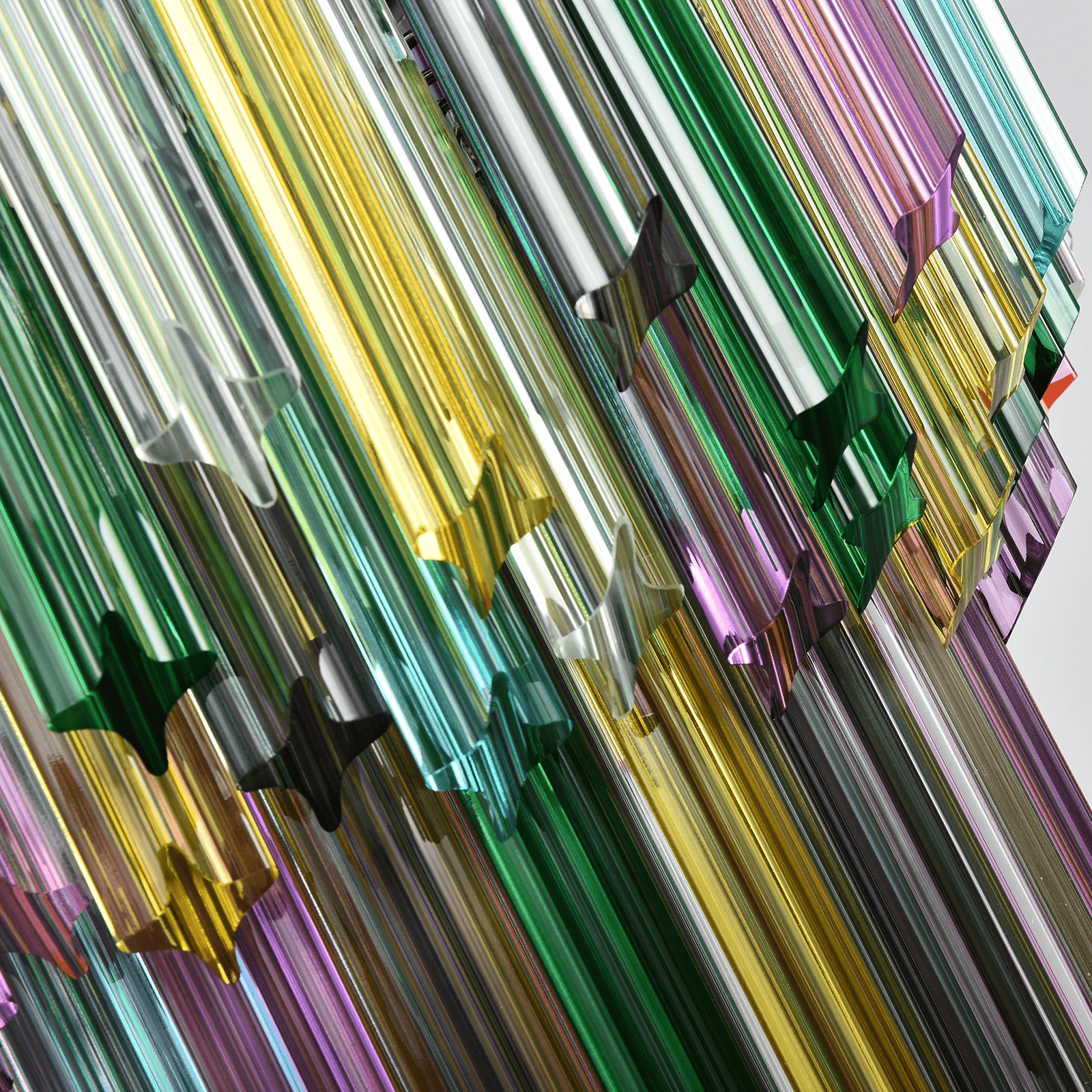 Prismatic Glass Colorful Chandelier