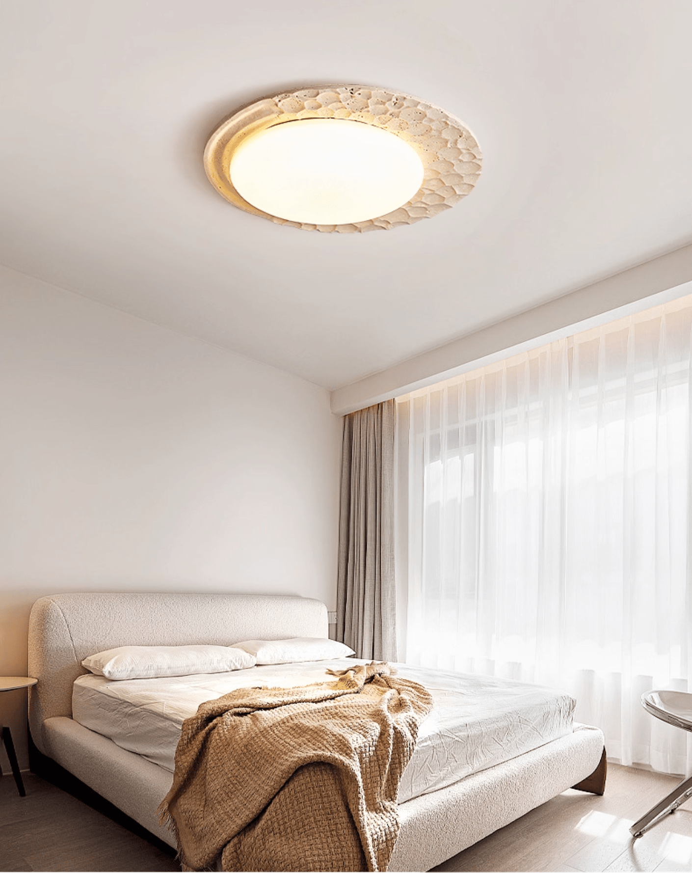 Venus Textured Stone Ceiling Light