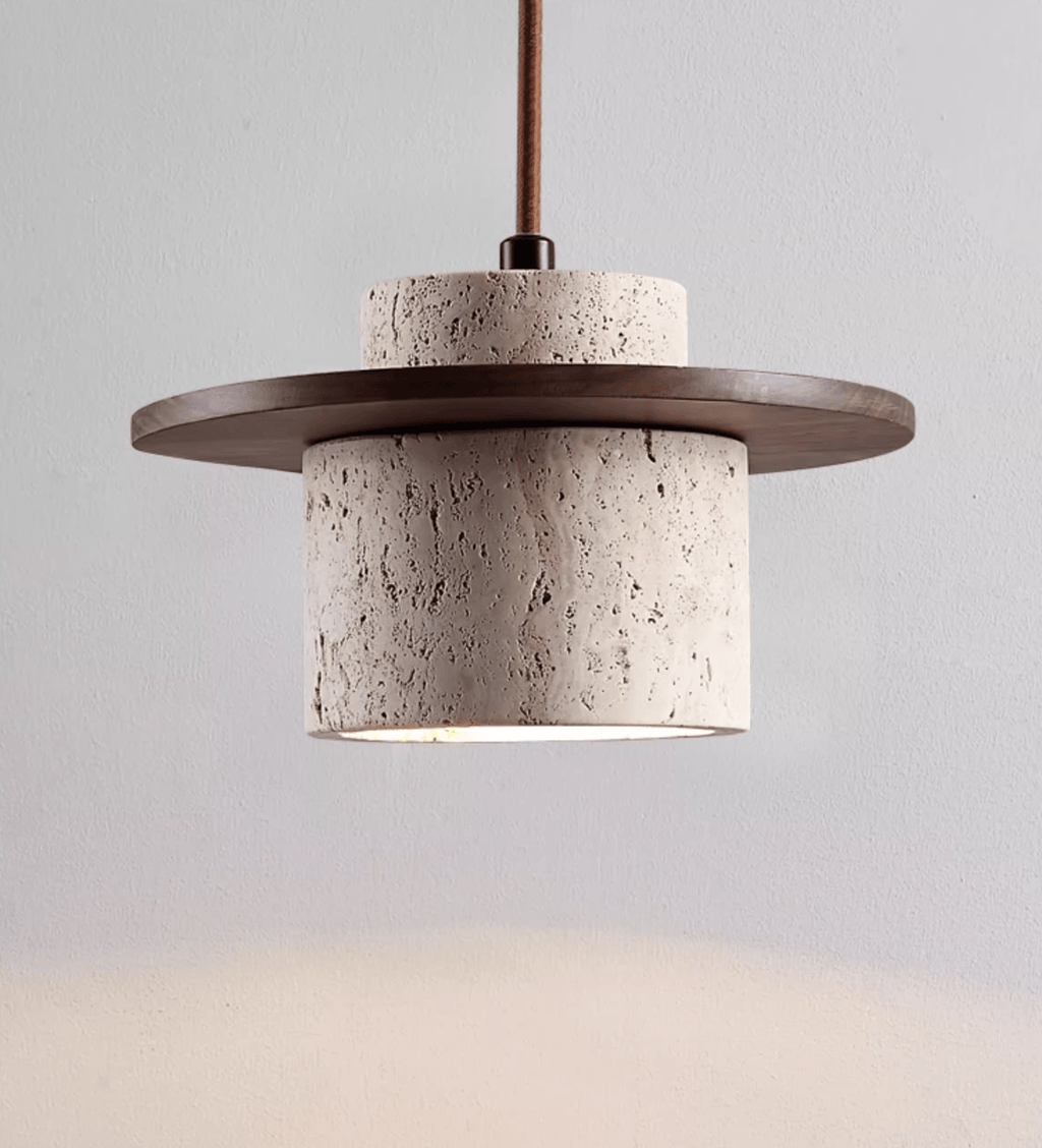 Cylindrical Stone Sconce