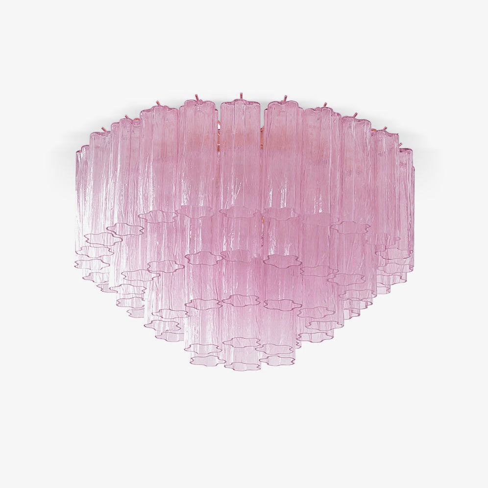 Tubes Pink Glass Ceiling Light