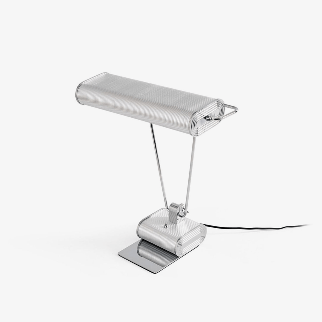 Chrome Coiled Wire Desk Lamp