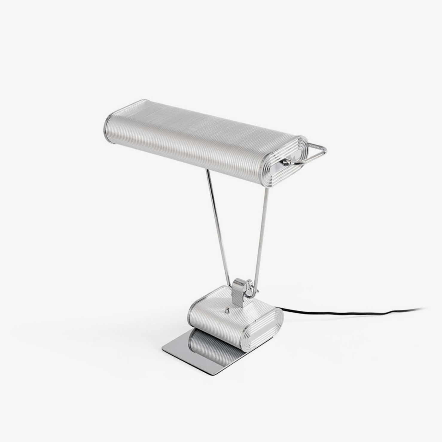 Chrome Coiled Wire Desk Lamp
