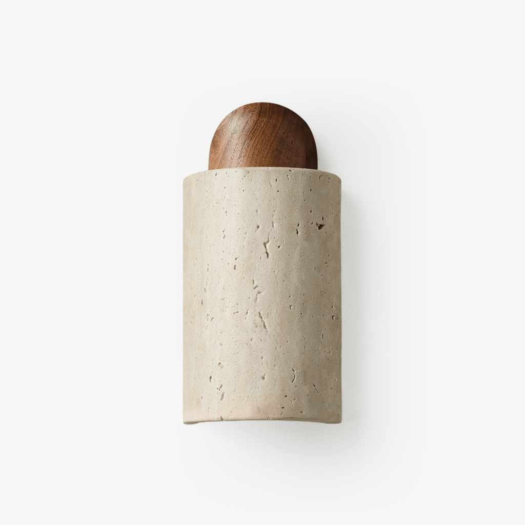 Travertine Capsule Wall Sconce