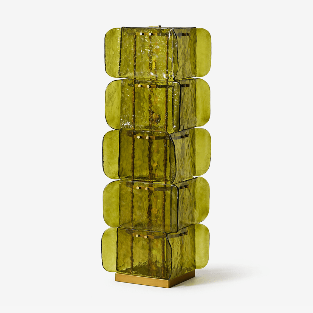 Lush Glass Tower Floor Lamp