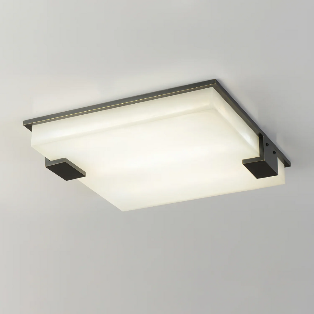 Square Alabaster Ceiling Lamp
