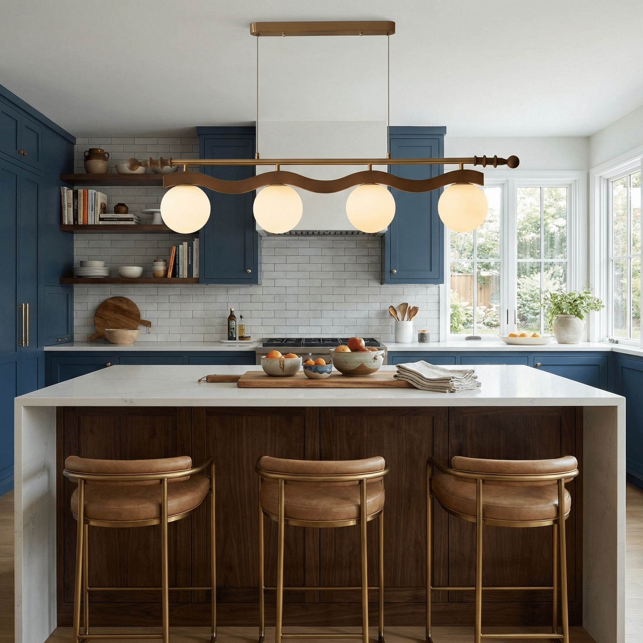 Sinuara Ribbon Globe Linear Chandelier