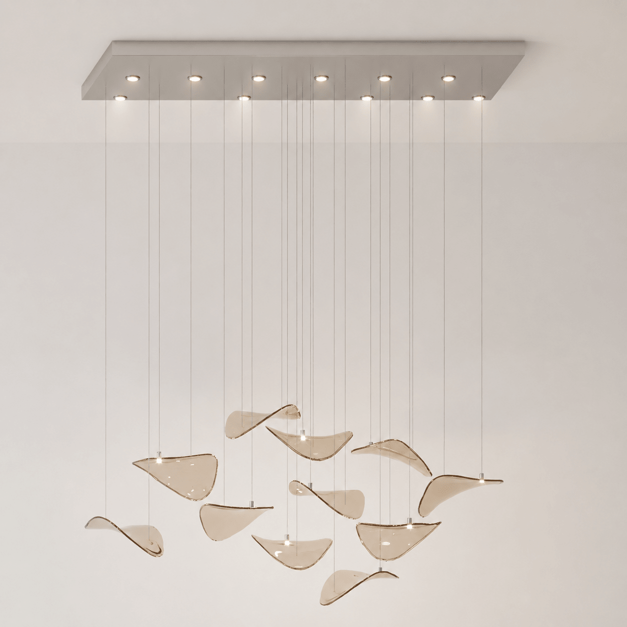 Wave Floating Leaf Chandelier