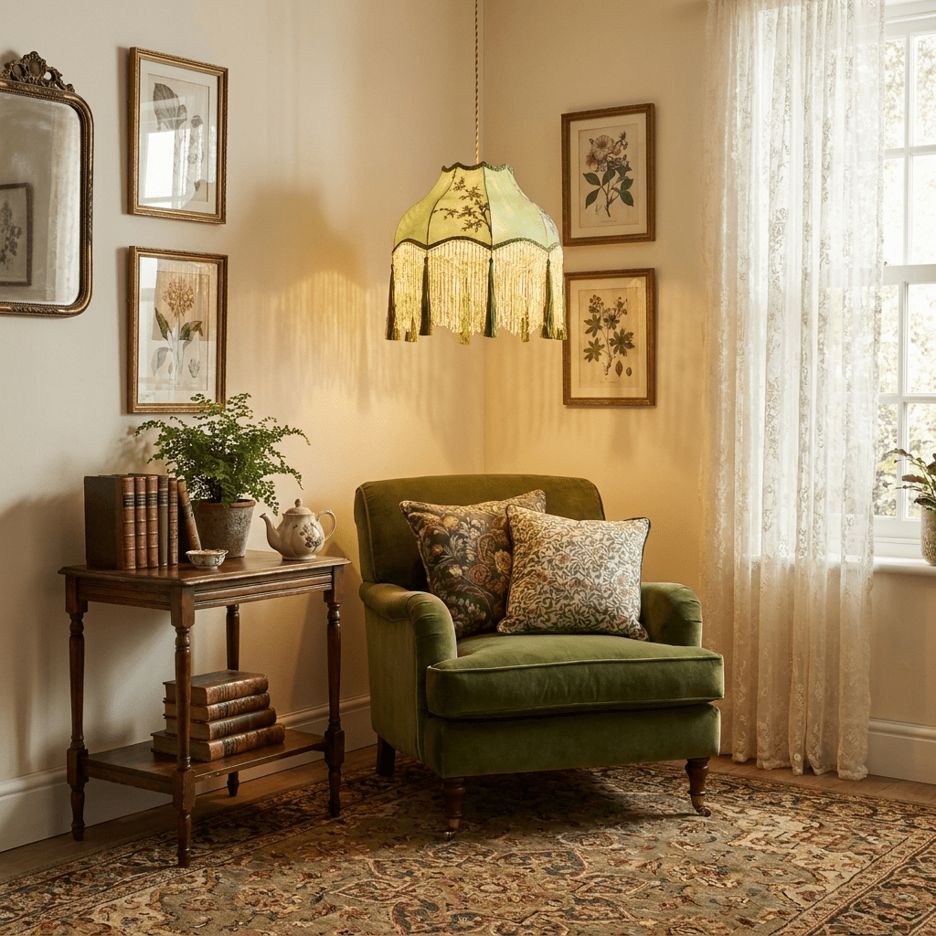 Prasina Beaded Fringe Pendant Light