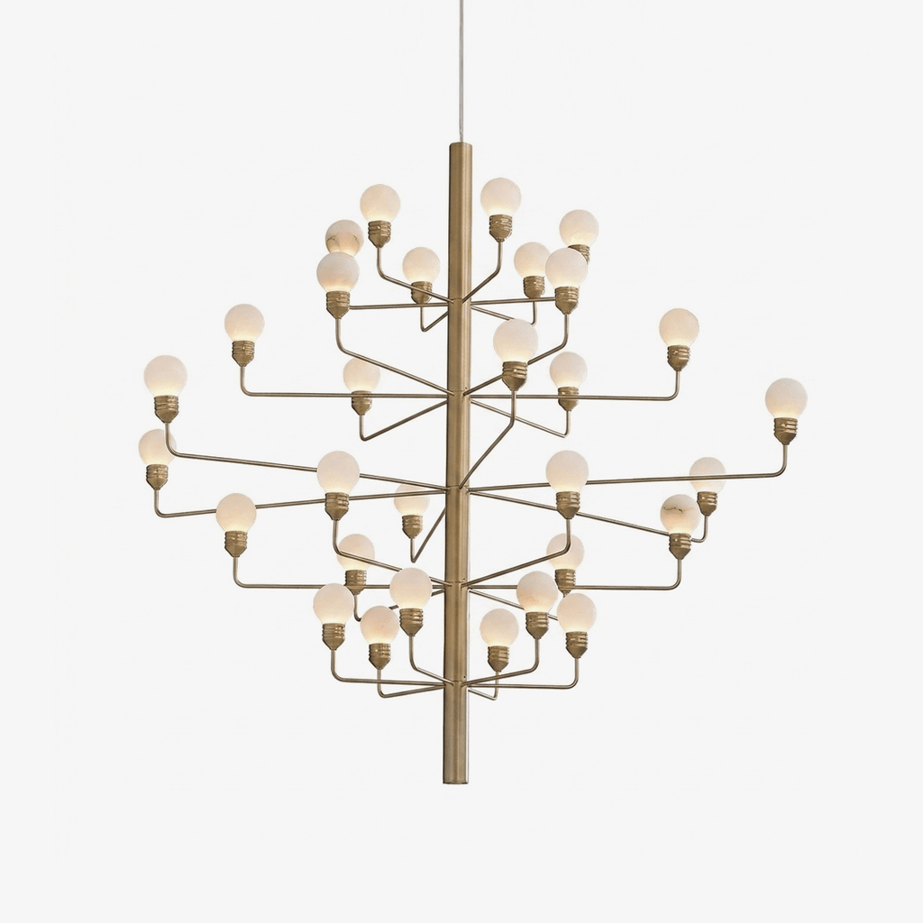Raggiera Tiered Alabaster Globe Chandelier