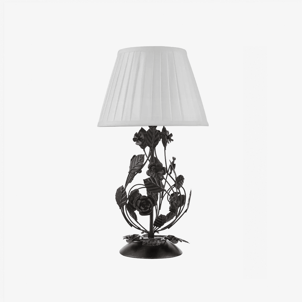 Rosaspina Wrought Iron Rose Table Lamp