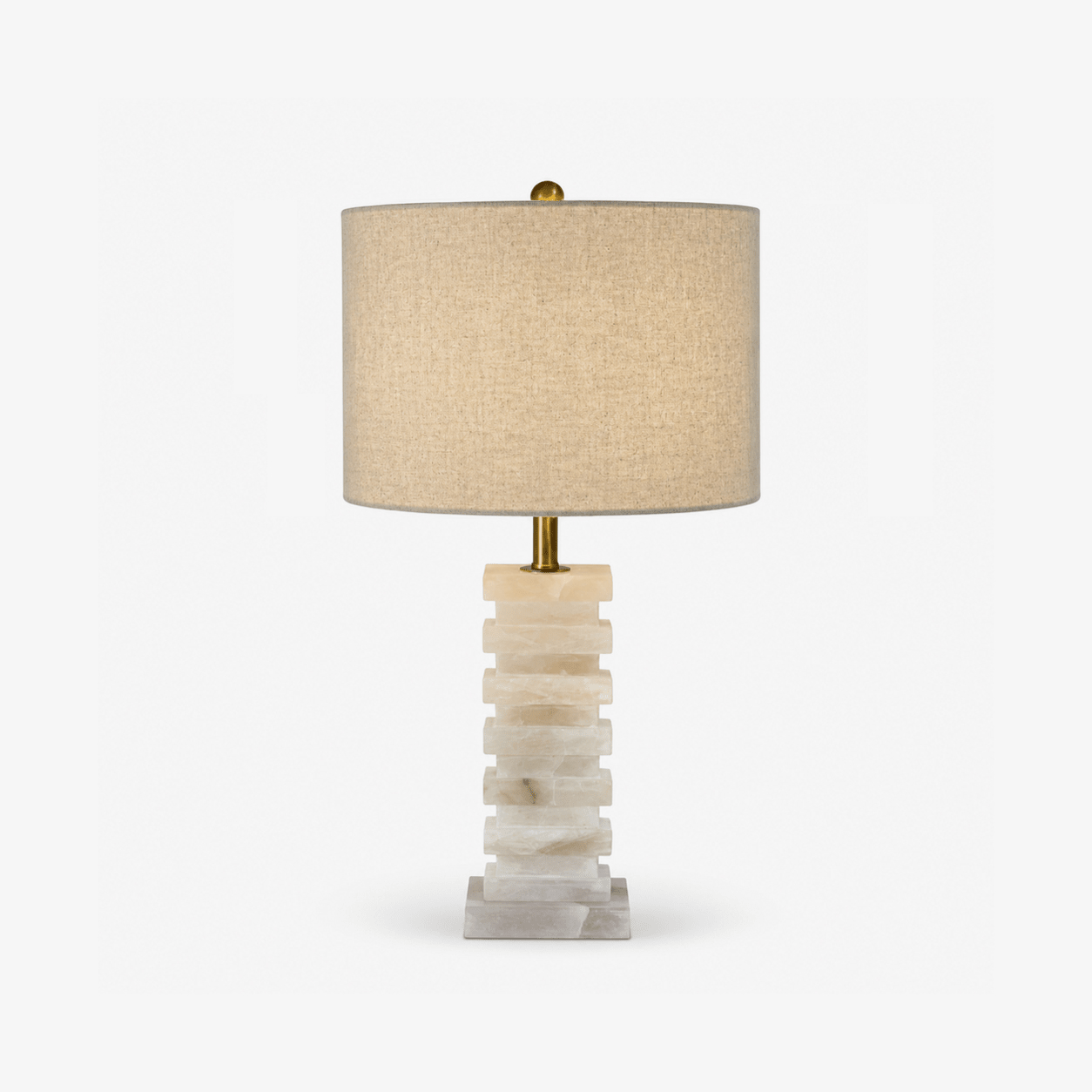Stacked Alabaster Table Lamp