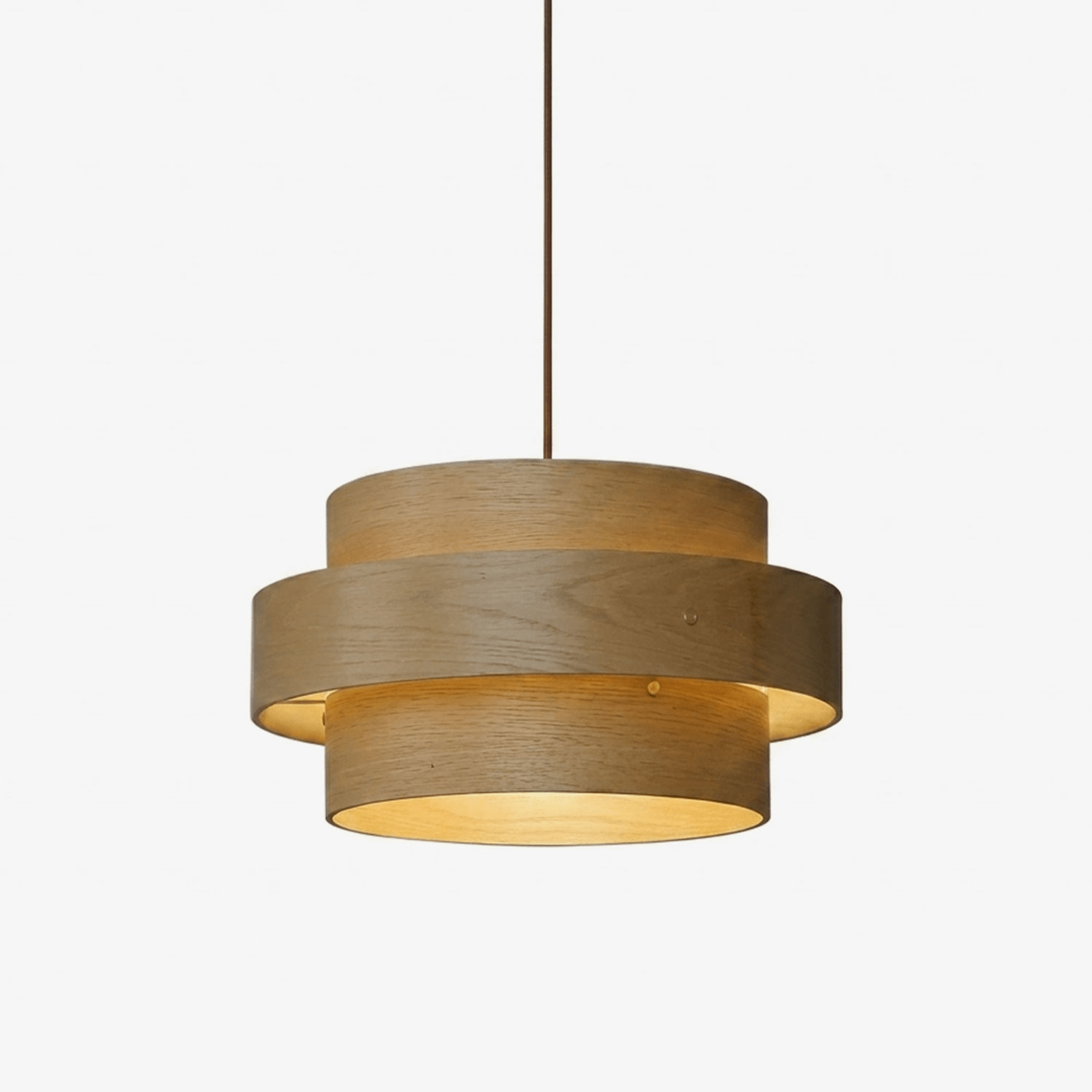 Layered Wood Veneer Pendant Light