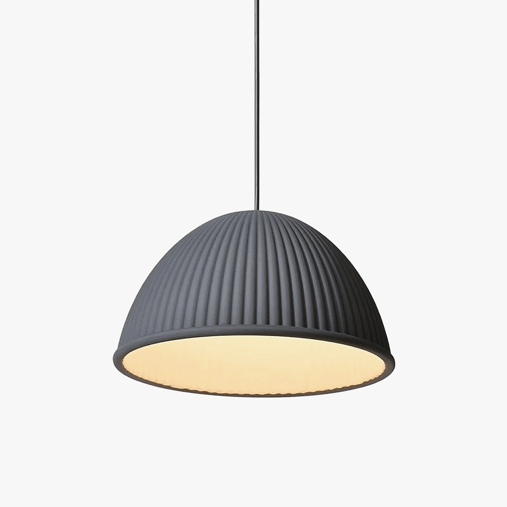 Ribbed Dome Pendant Light