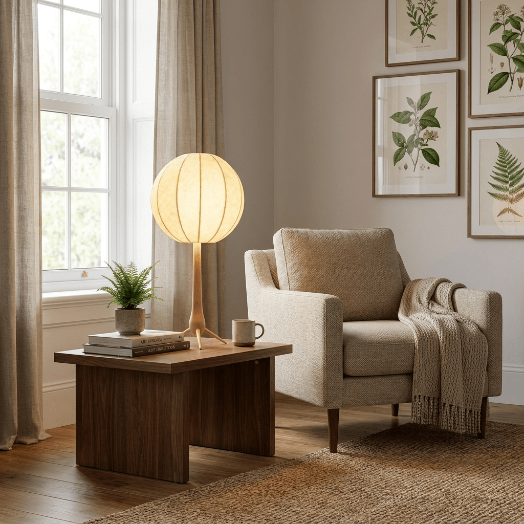 Silk Lantern Table Lamp