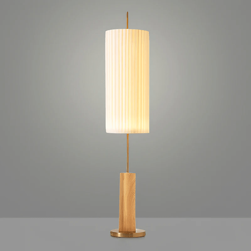 Pleated Cylinder Floor Lamp