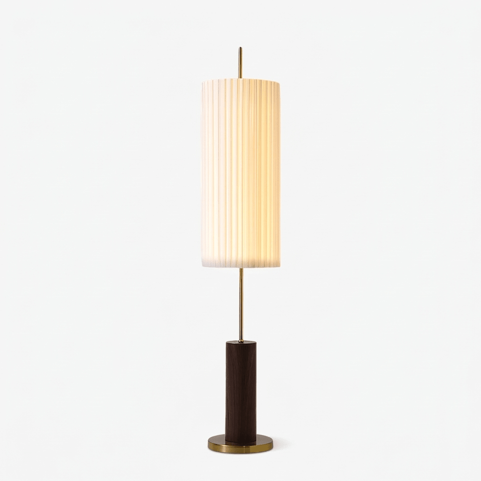 Pleated Cylinder Floor Lamp
