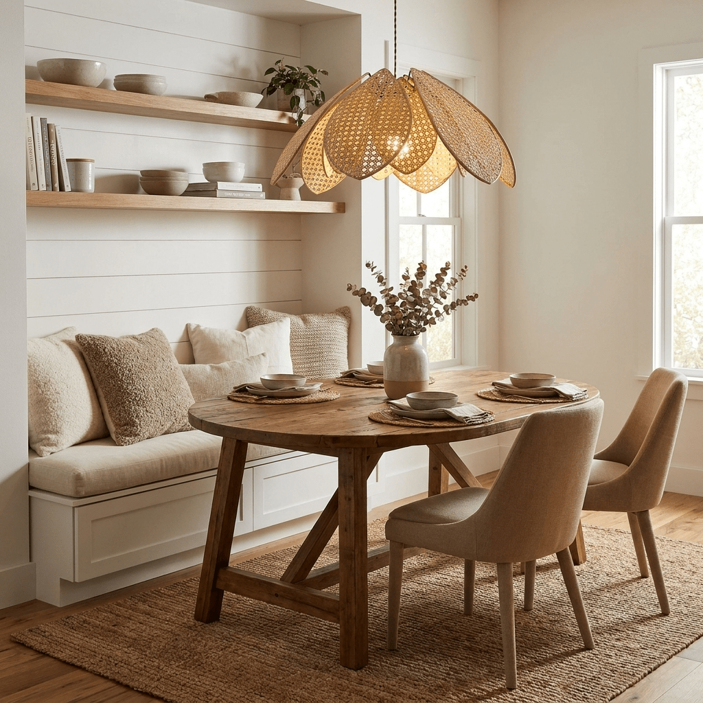 Rattan Lotus Pendant Lamp
