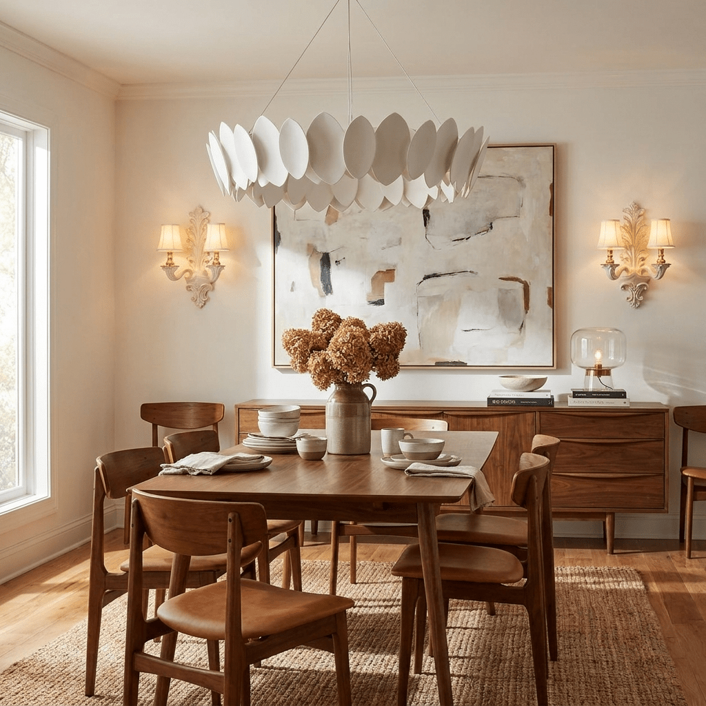Orvella Plaster Disc Chandelier