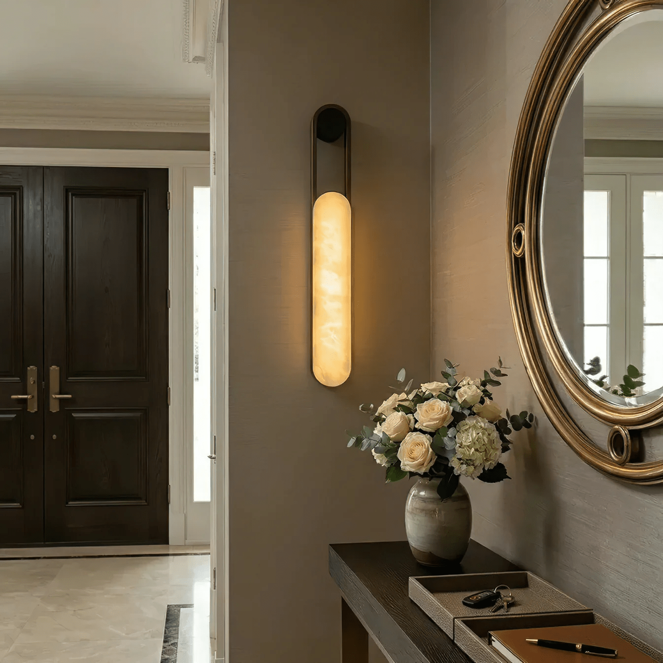 Norix Alabaster Frame Wall Light