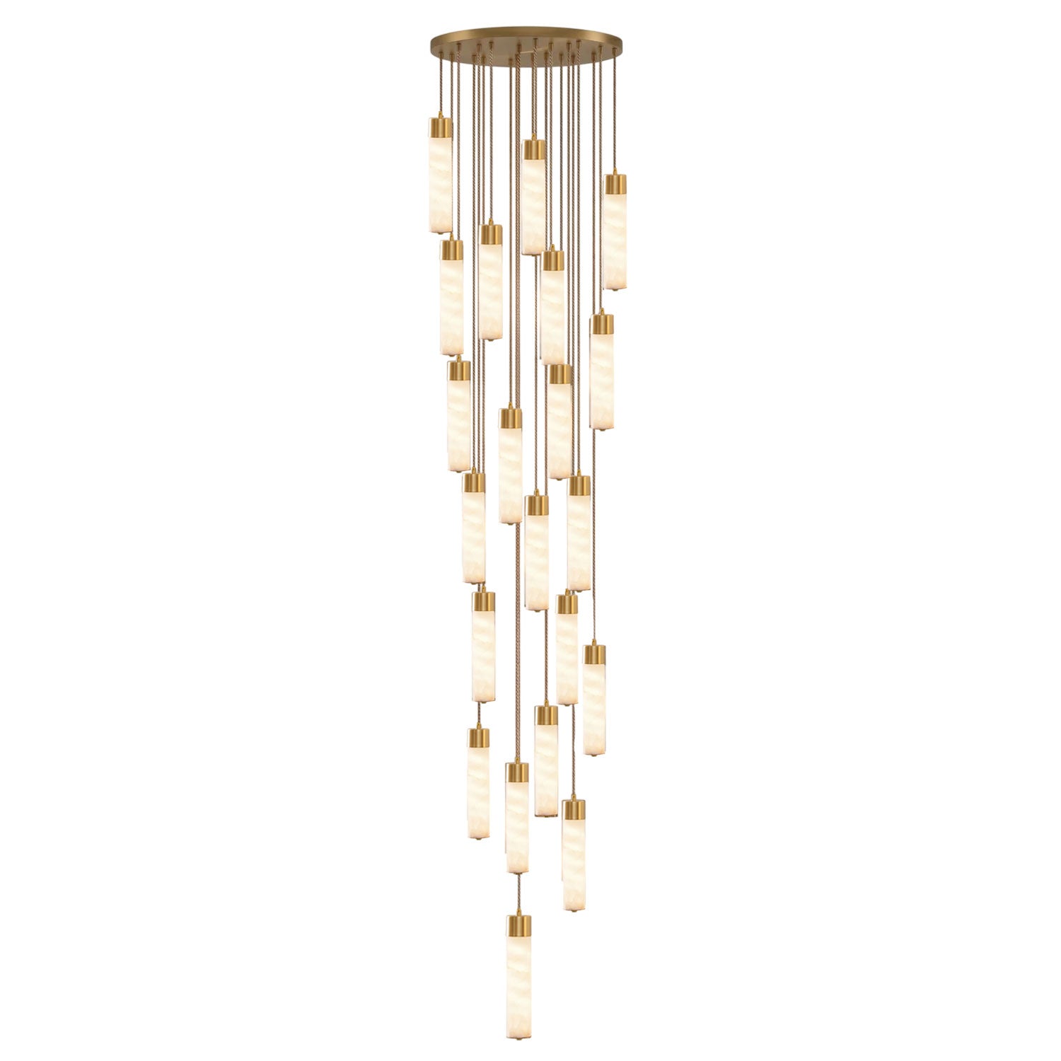 Alabaster Tala Brass Pendant Lamp