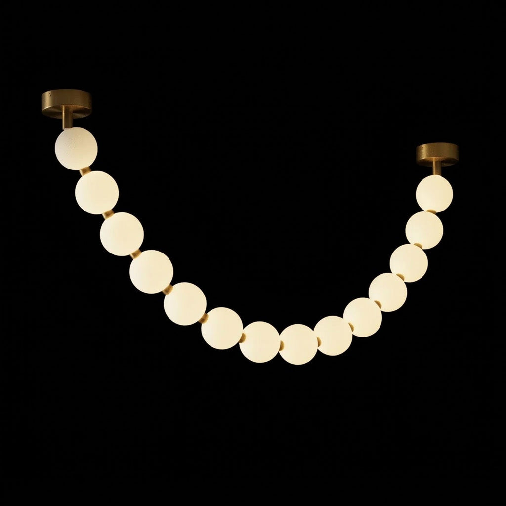 Pearl Glass Necklace Balls Chandelier