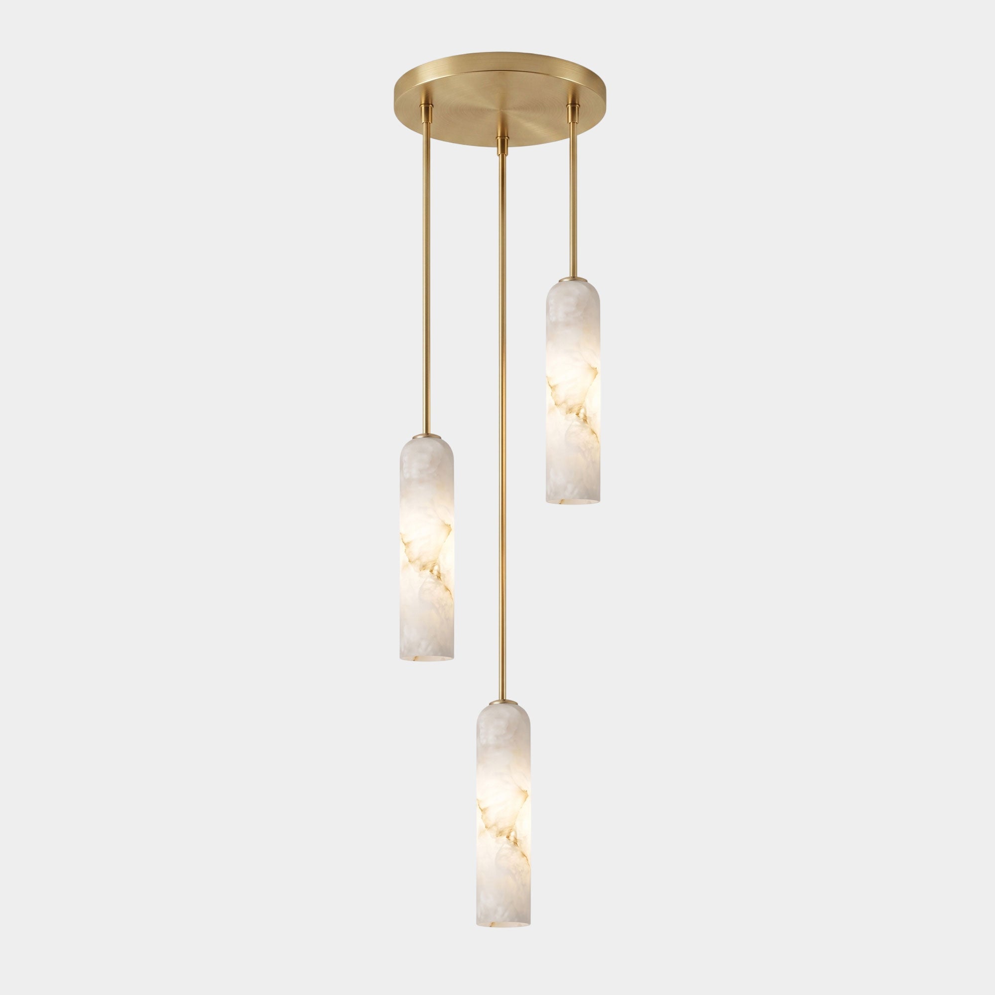Alabaster Cylinder Pendant Light