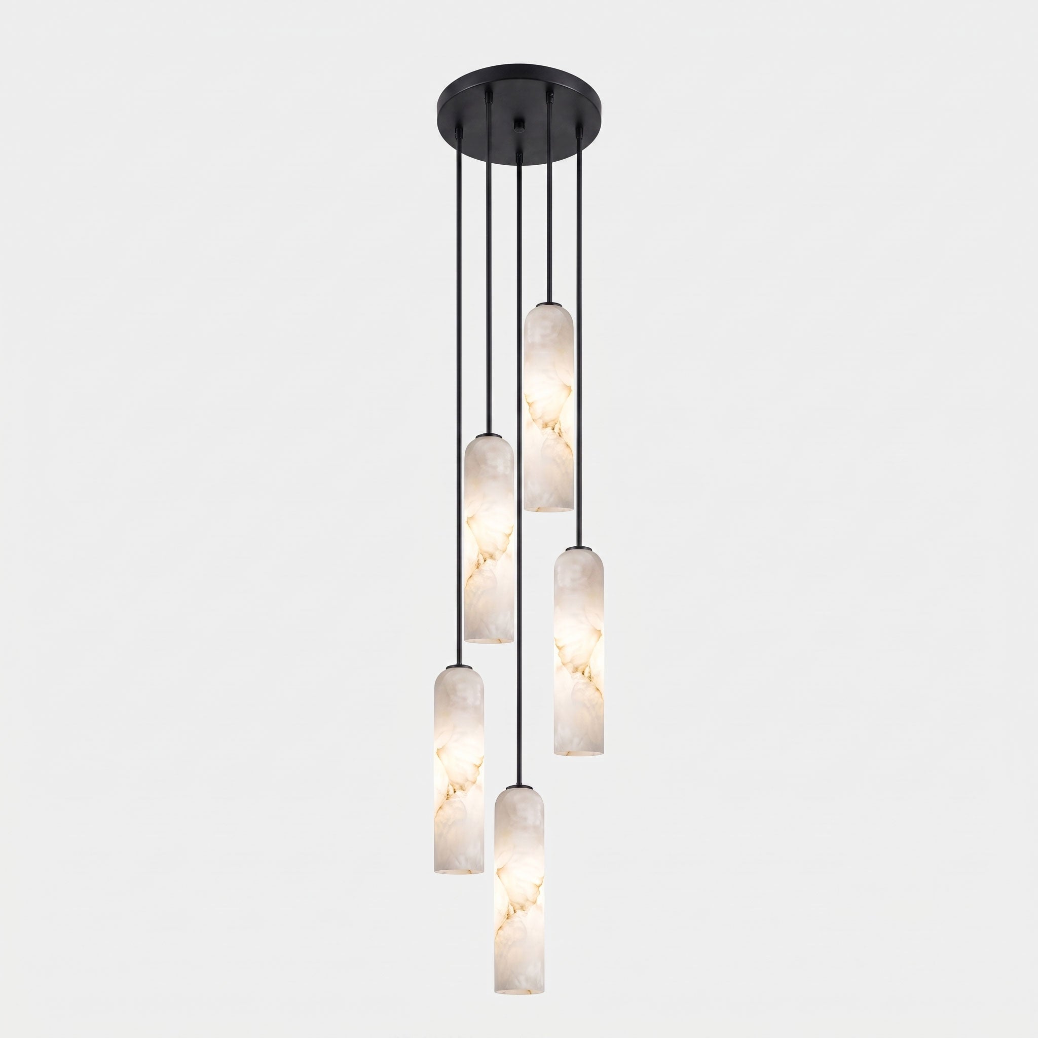 Alabaster Cylinder Pendant Light