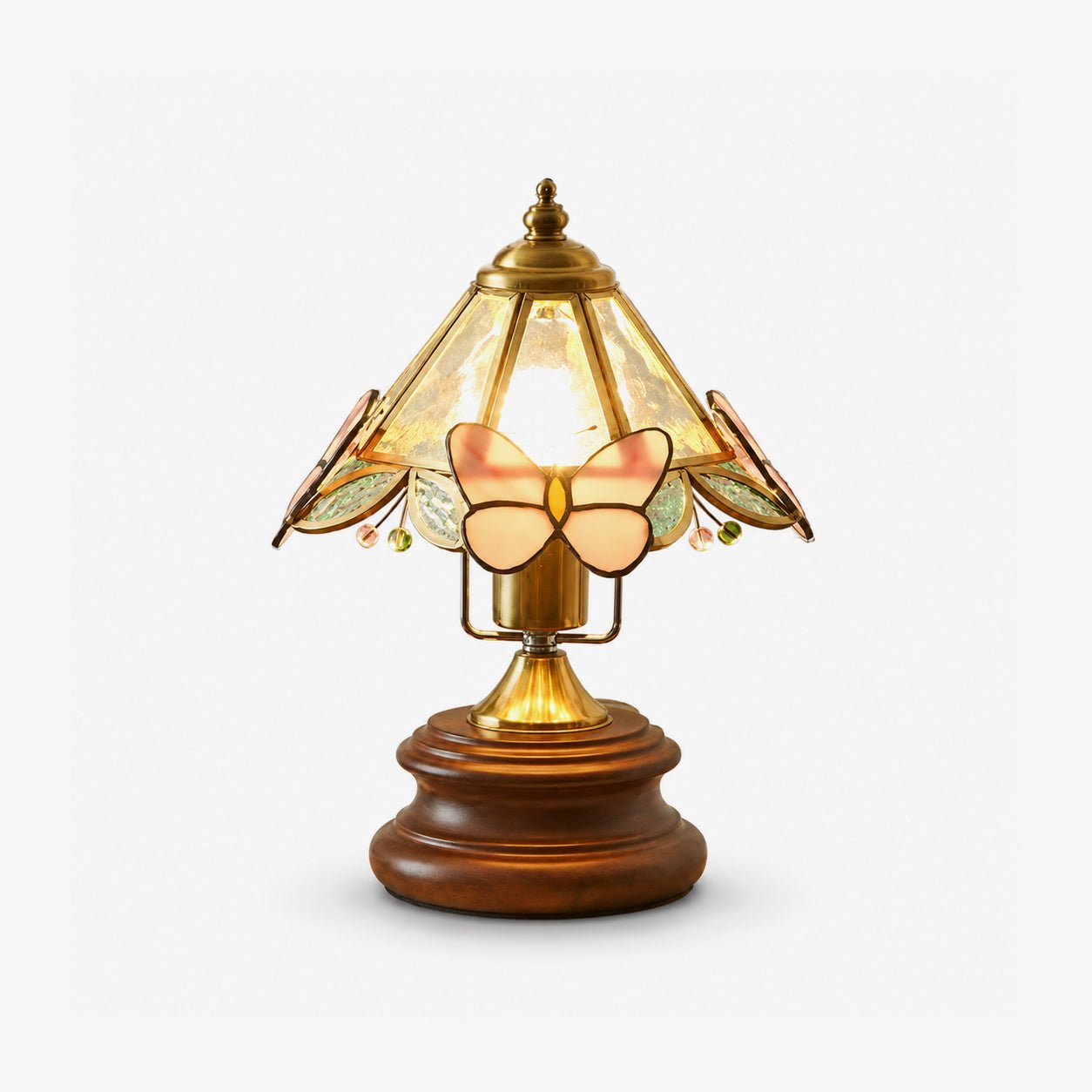 Butterfly Glow Tiffany Table Lamp