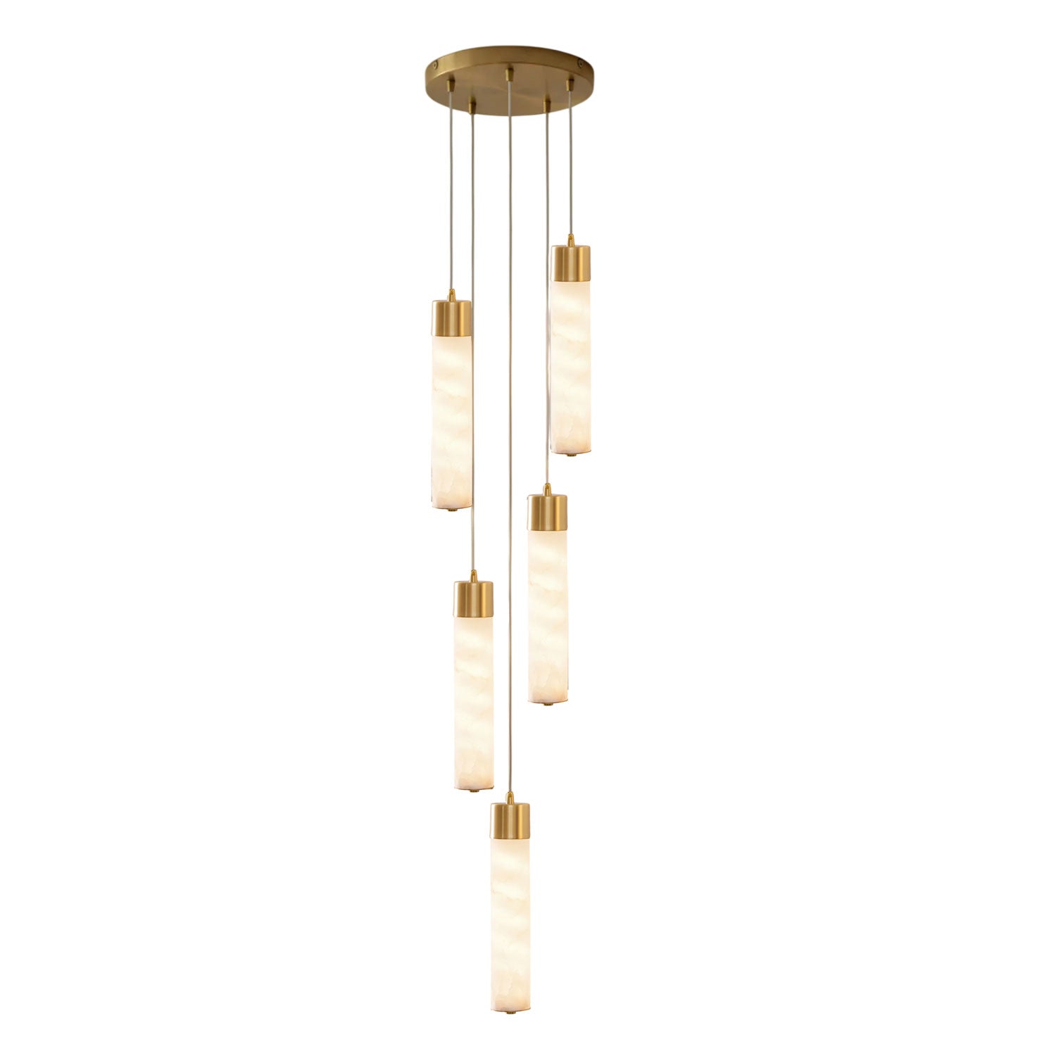 Alabaster Tala Brass Pendant Lamp