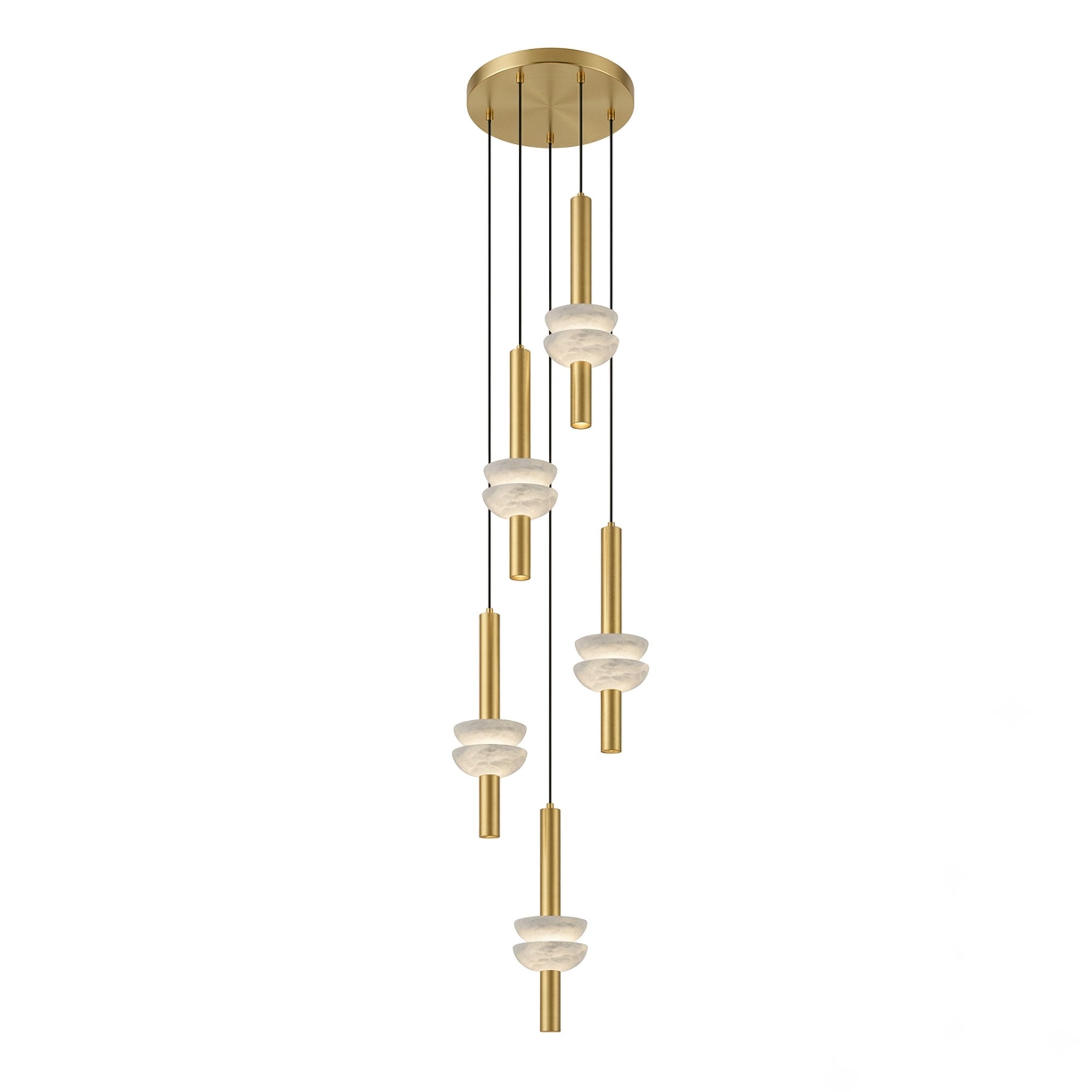 Alabaster Column Pendant Lamp