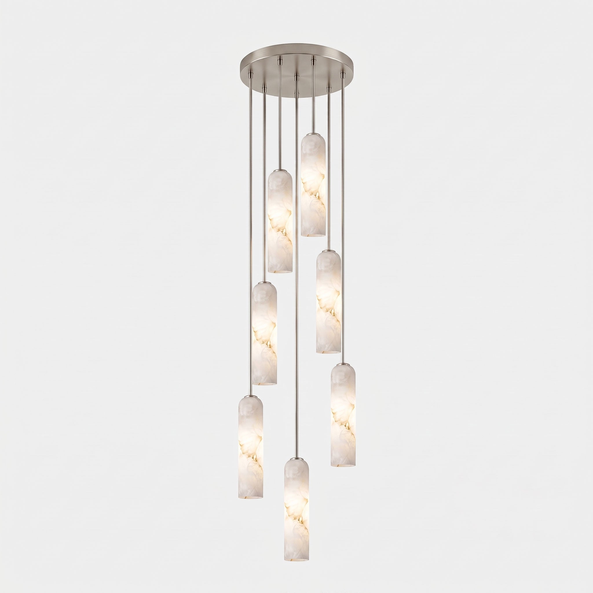 Alabaster Cylinder Pendant Light