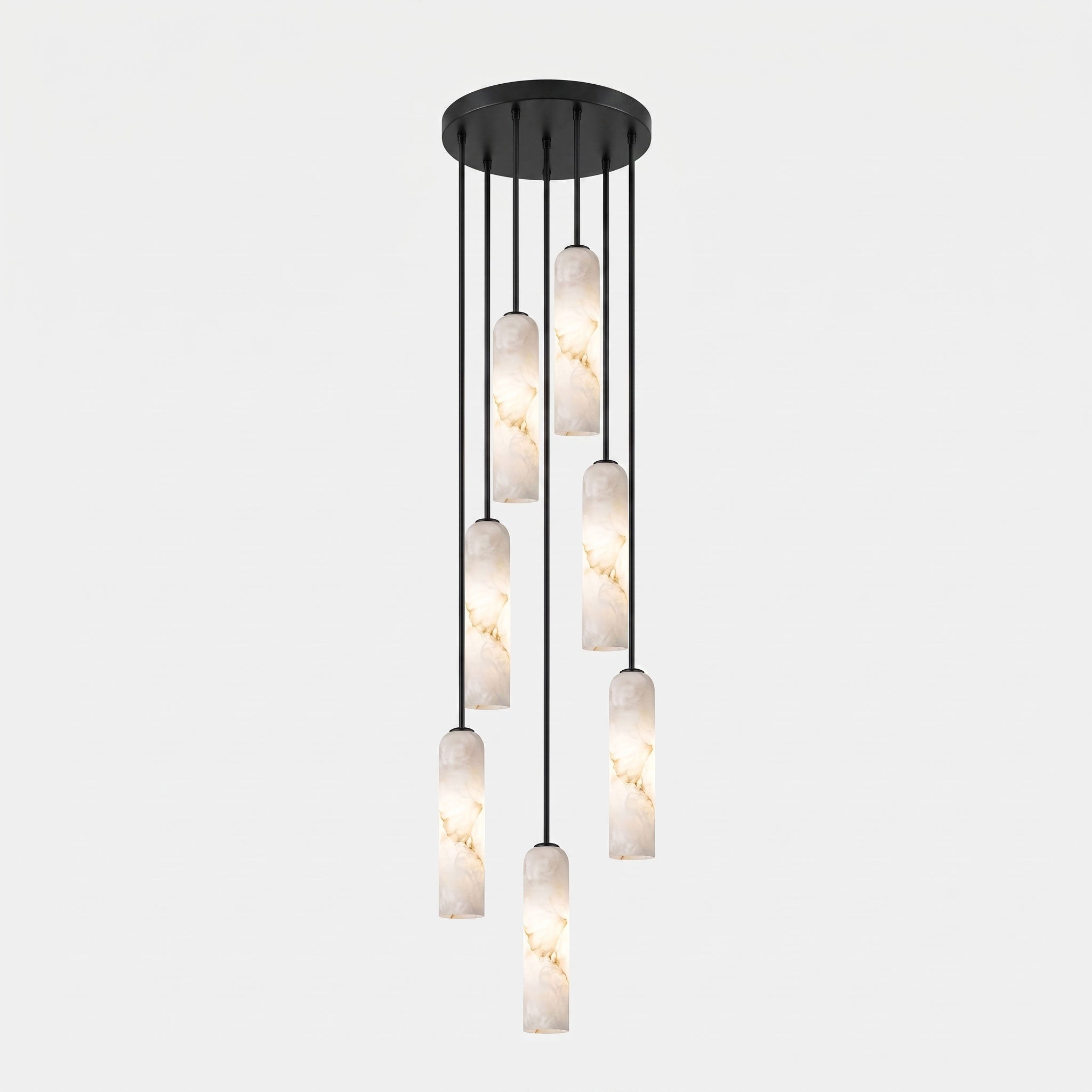 Alabaster Cylinder Pendant Light