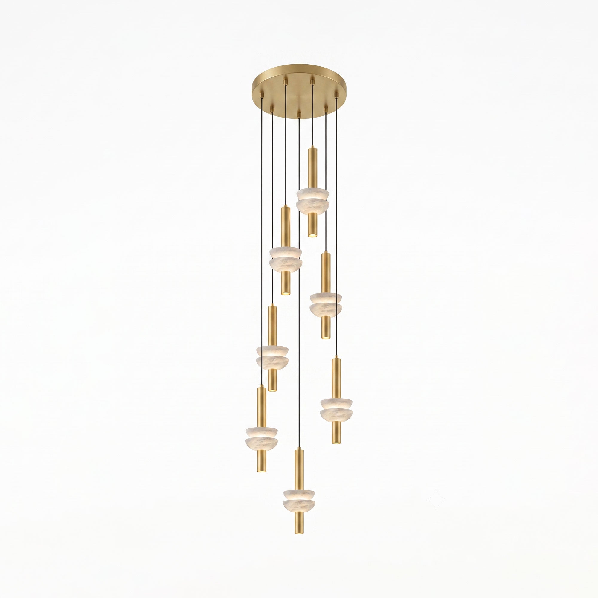 Alabaster Column Pendant Lamp