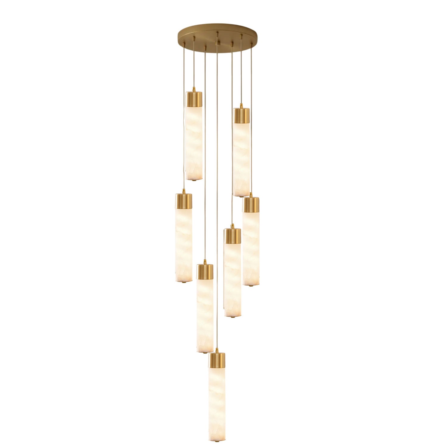 Alabaster Tala Brass Pendant Lamp