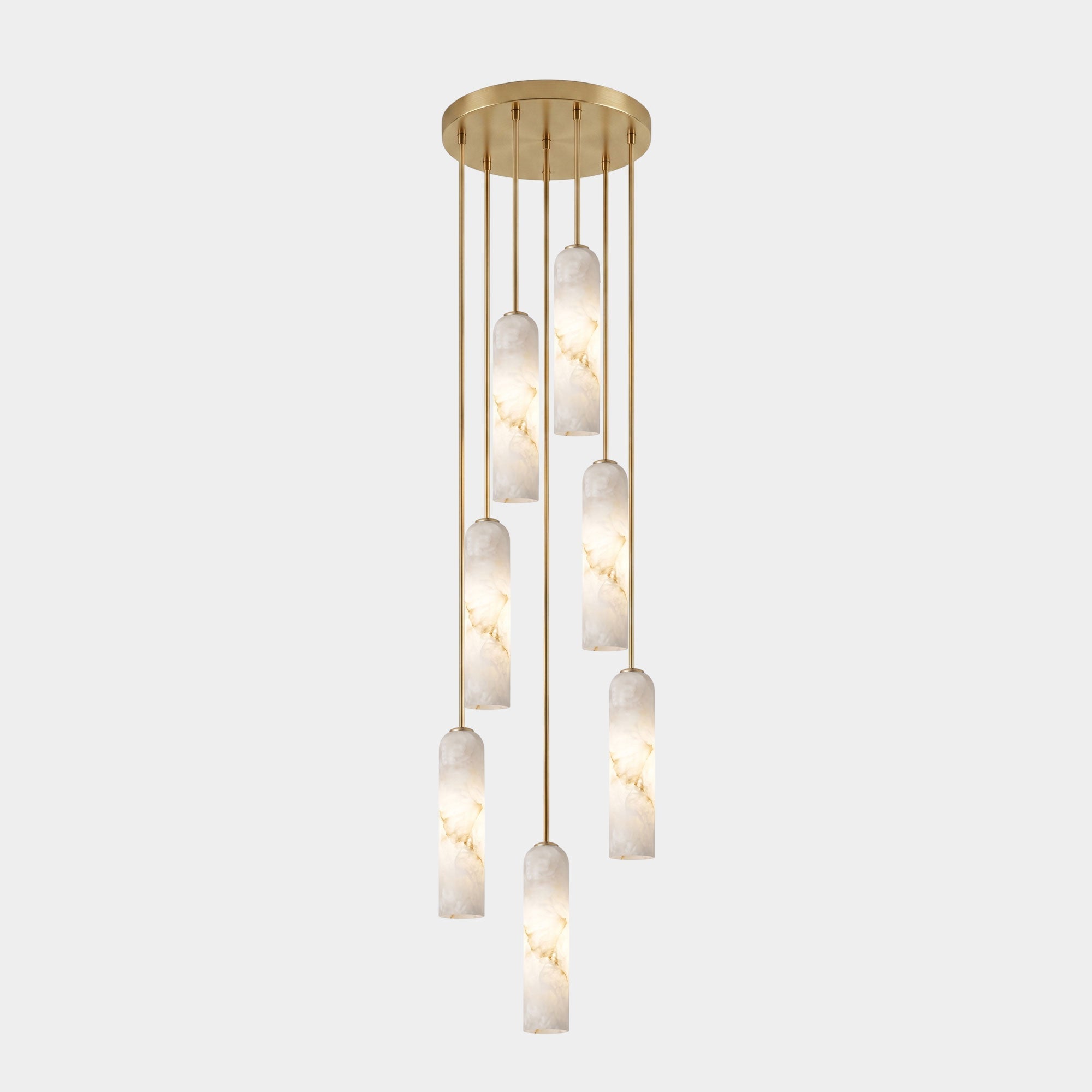 Alabaster Cylinder Pendant Light