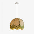 Rattan Fringe Dome Pendant Light